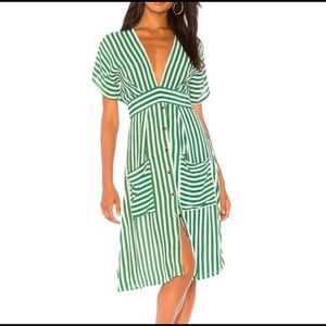 Faithful The Brand Striped Midi Length Dress